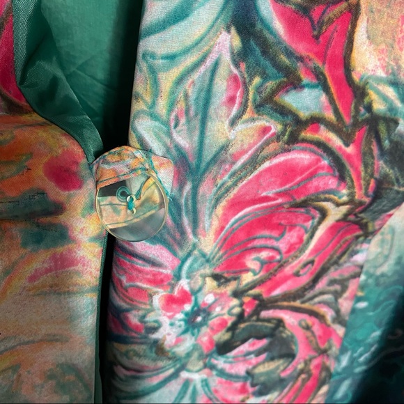 VINTAGE FLORAL FLARE TRENCH-COAT - Picture 7 of 13